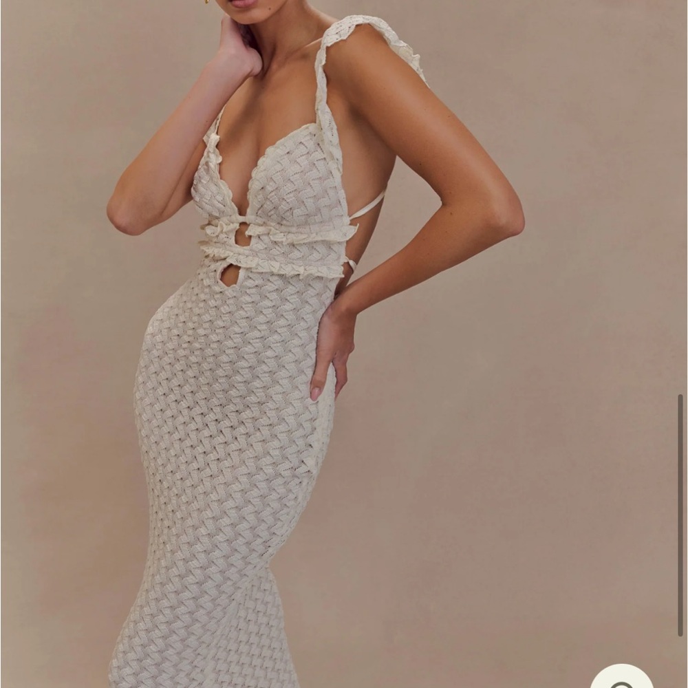 MESHKI Ezra Lace Maxi Dress - Ivory
